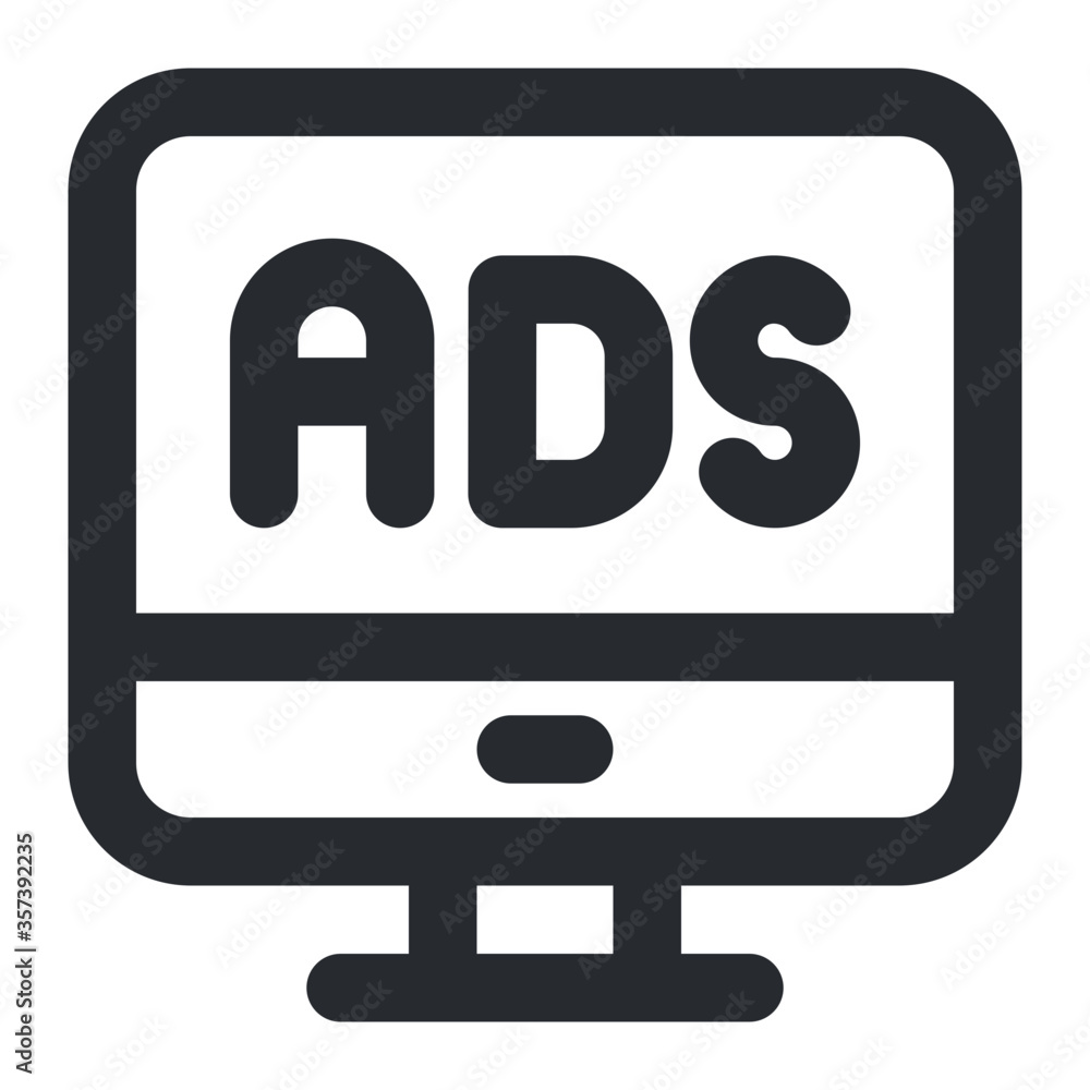 Ads, Advertising, Video Ads and Advertisement Icon Ads, Advertising, Video Ads and Advertisement Icon
