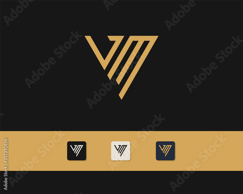 Letters J and M or JM line logo design. Linear minimal stylish emblem. Luxury elegant vector element. Premium business logotype. Graphic alphabet symbol for corporate business identity