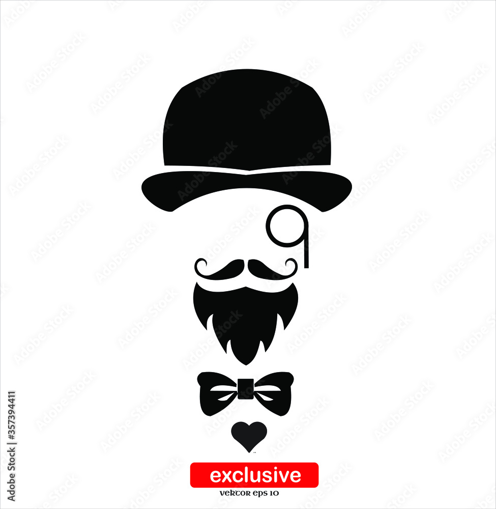 Man Icon.Flat design style vector illustration for graphic and web design.