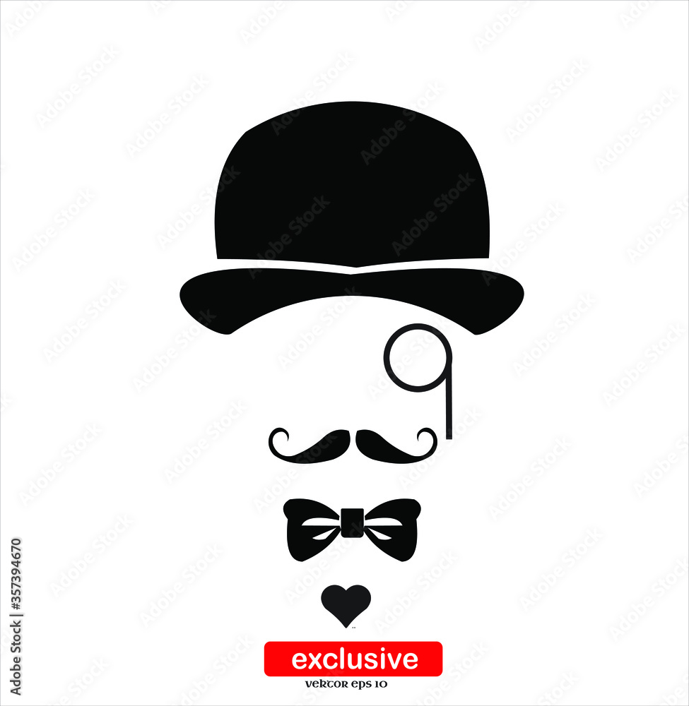 Man Icon.Flat design style vector illustration for graphic and web design.