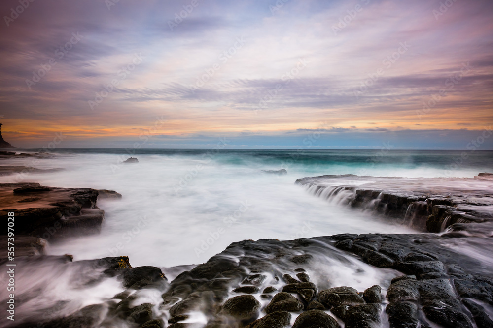 Sunset Scape at Little Garie Beach in Royal National Park Sunset Scape at Little Garie Beach in Royal National Park