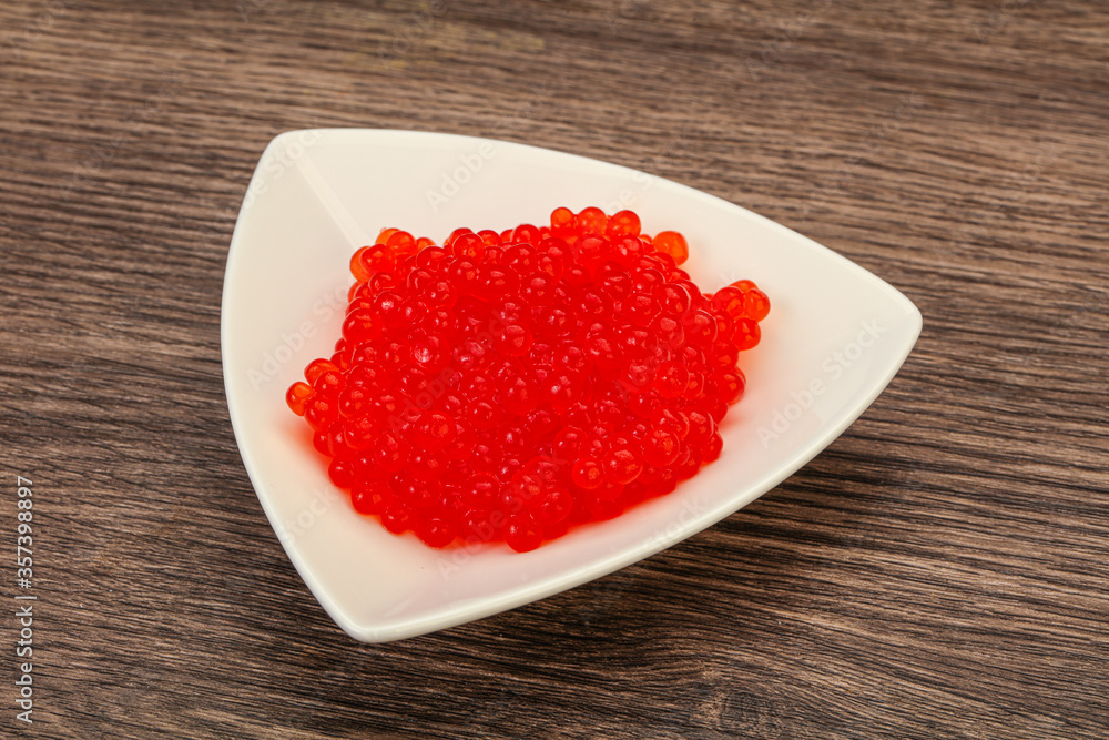 Red salmon caviar in the bowl Red salmon caviar in the bowl