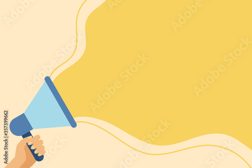 loudspeakers to provide information with flat design