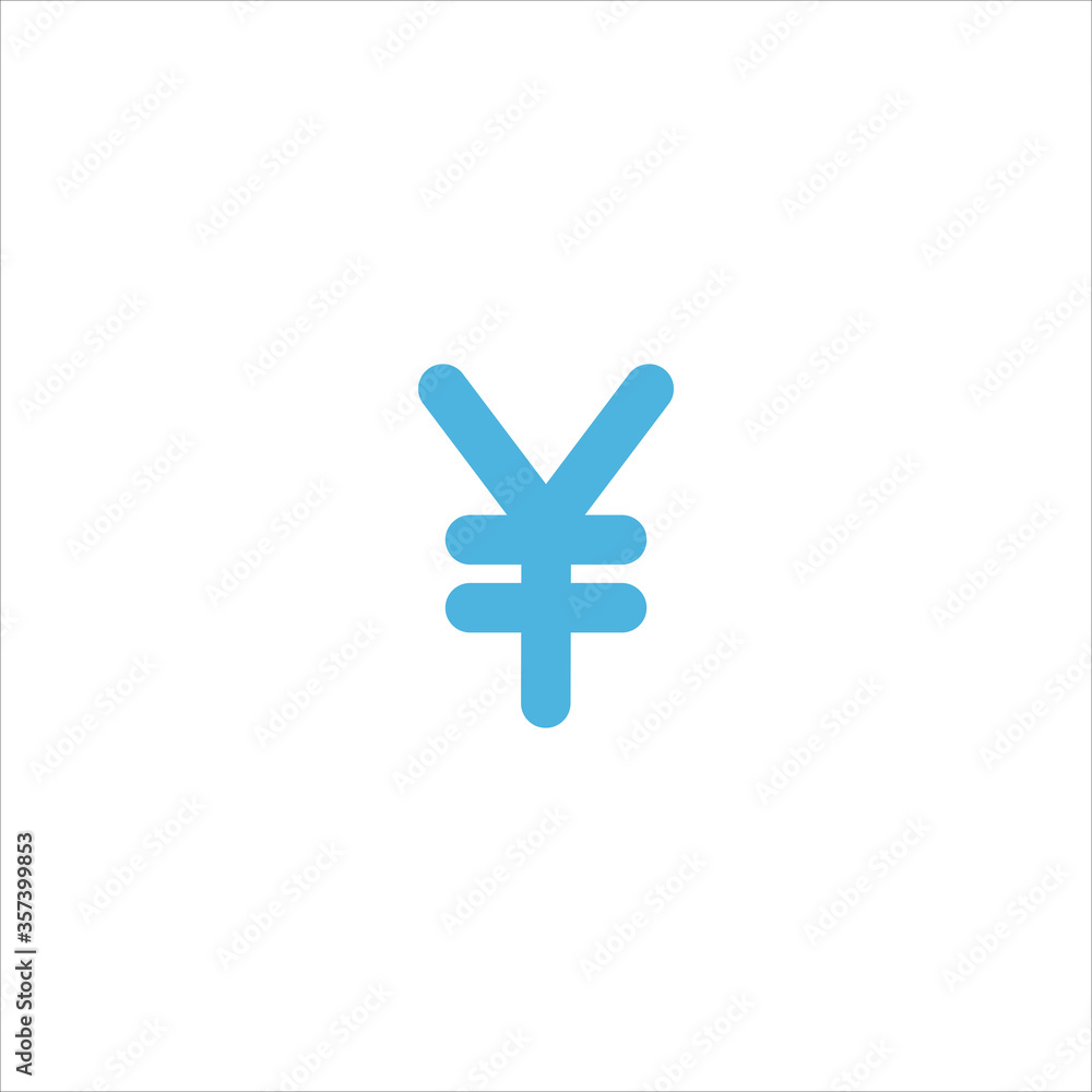 Obraz premium yen icon flat vector logo design trendy