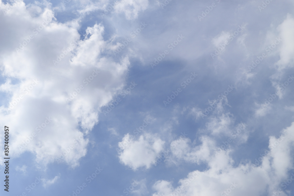 blue sky and clouds for the background.