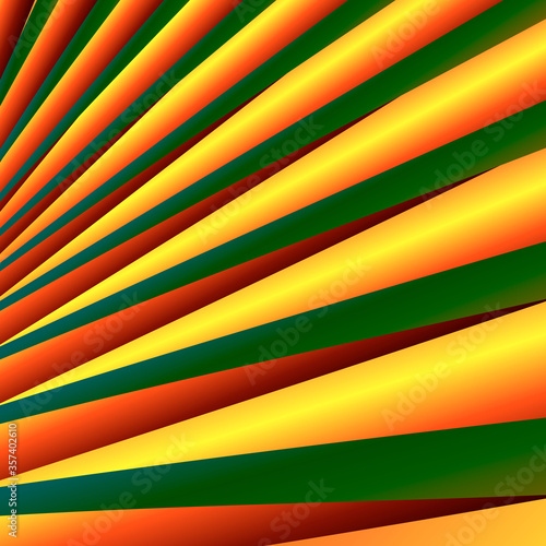 Colorful background Volumetric stripes. intermittent. Vector illustration