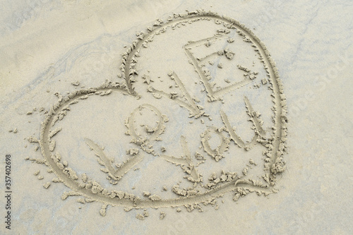 heart on sand