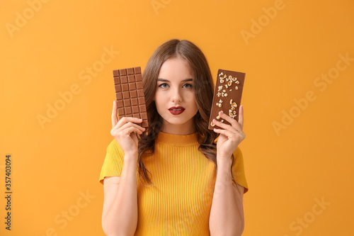 Beautiful young woman with ...