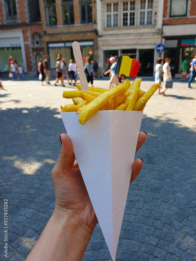 Fototapeta premium Belgium's delicious crispy french fries.