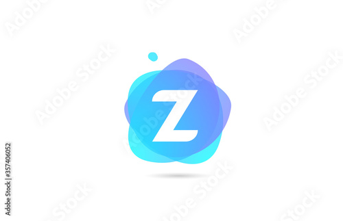 Free Download pink blue Z alphabet letter logo for business and company with gradient design. Pastel colour template for corporate identity - GFXLoad