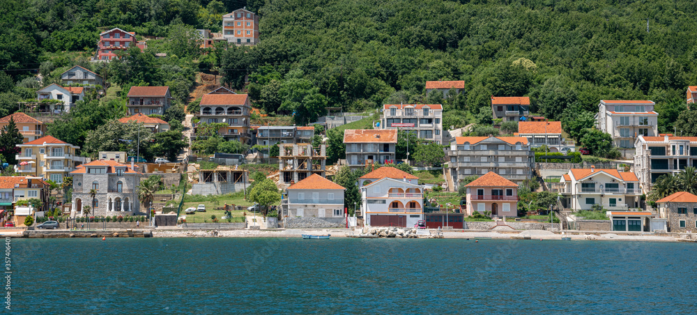 Fototapeta premium View of the old town in Kotor Bay, Montenegro