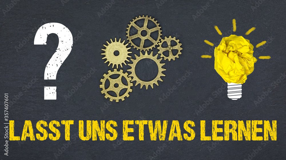 Obraz premium Lasst uns etwas lernen