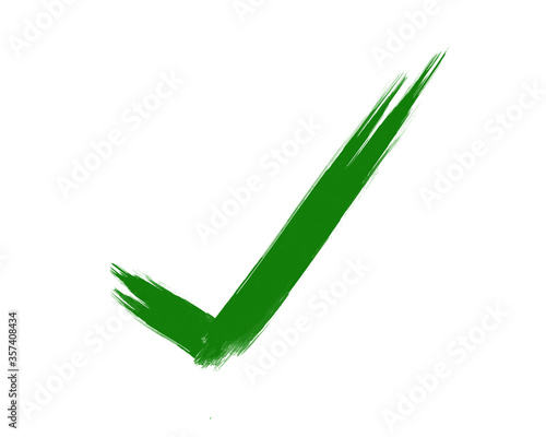 Green hook against white background