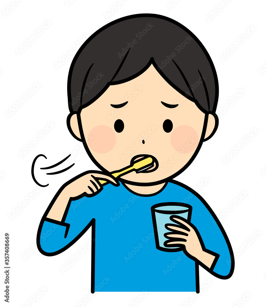 illustration of children and tooth brushing illustration of children and tooth brushing