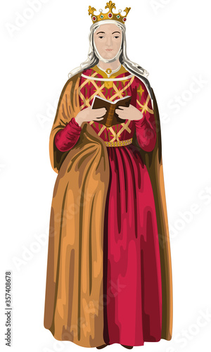 Eleanor of Aquitaine - Queen Consort of France and England in the Middle Ages Vector