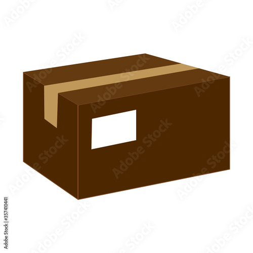 Large package against white background