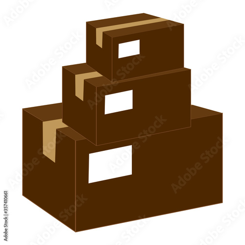 Large package against white background