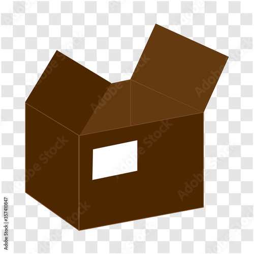 Large package against white background