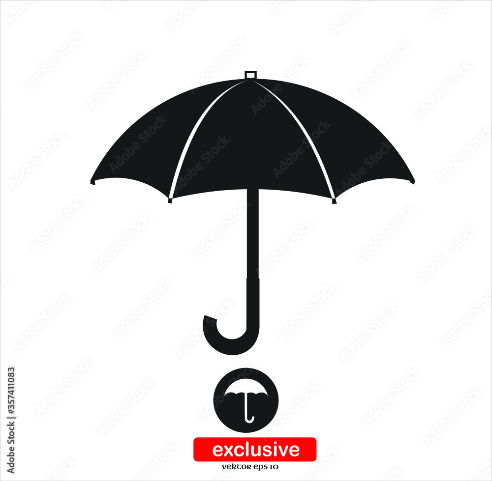 Umbrella Icon.Flat design style vector illustration for graphic and web design.