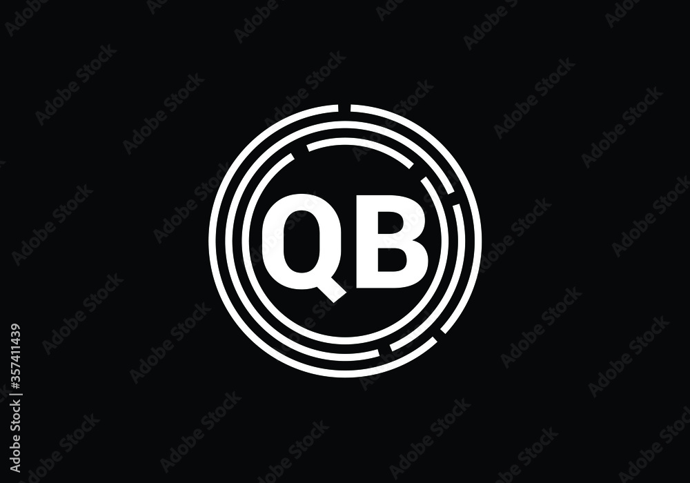 Initial Monogram Letter Q B Logo Design Vector Template. Q B Letter Logo Design Initial Monogram Letter Q B Logo Design Vector Template. Q B Letter Logo Design