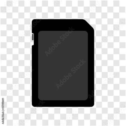Memory card against white background