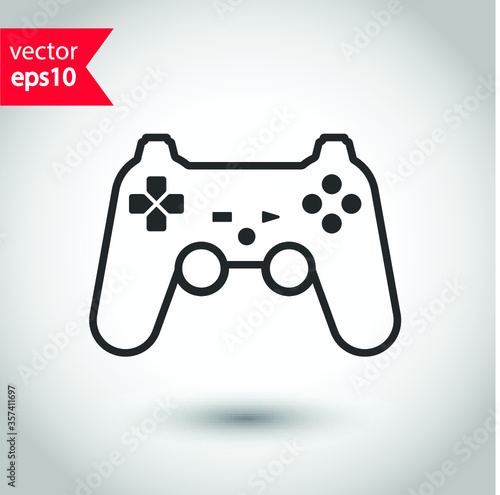Game pad vector icon. Joystick flat sign design. Joystick icon. EPS 10 flat symbol pictogram