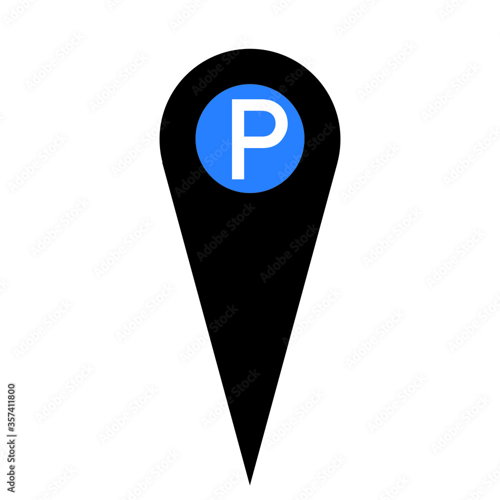 Location parking sign against white background Location parking sign against white background