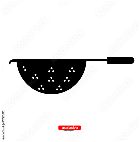 colander icon.Flat design style vector illustration for graphic and web design.