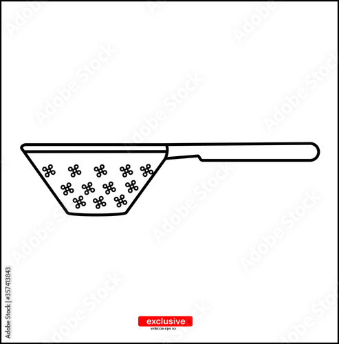 colander icon.Flat design style vector illustration for graphic and web design.