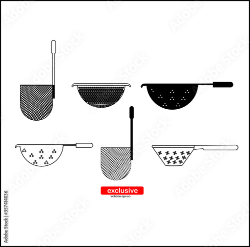 colander icon.Flat design style vector illustration for graphic and web design.