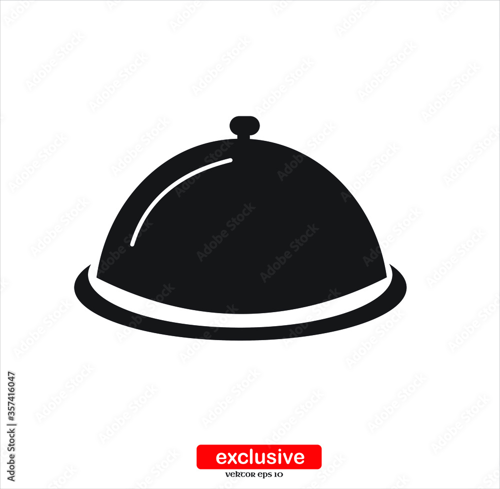 Restaurant cloche icon.Flat design style vector illustration for graphic and web design. Restaurant cloche icon.Flat design style vector illustration for graphic and web design.