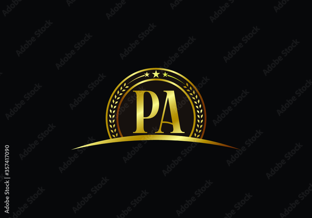 Initial Monogram Letter P A Logo Design Vector Template. P A Letter Logo Design Initial Monogram Letter P A Logo Design Vector Template. P A Letter Logo Design