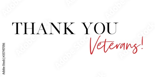 Thank you, veterans! vector quote