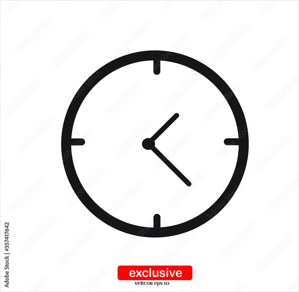 vector clock icon.Flat design style vector illustration for graphic and web design. vector clock icon.Flat design style vector illustration for graphic and web design.
