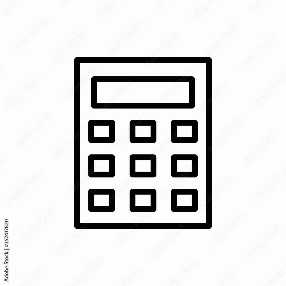 Outline calculator icon.Calculator vector illustration. Symbol for web and mobile Outline calculator icon.Calculator vector illustration. Symbol for web and mobile