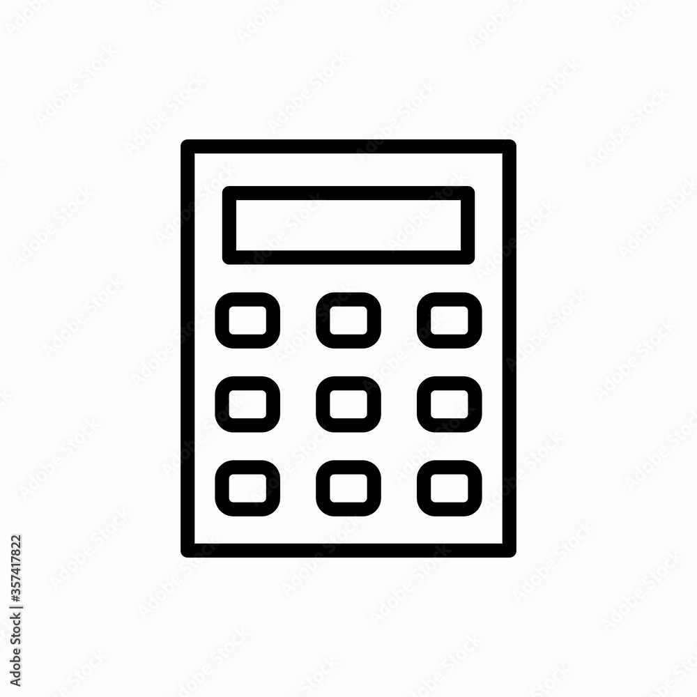 Outline calculator icon.Calculator vector illustration. Symbol for web and mobile Outline calculator icon.Calculator vector illustration. Symbol for web and mobile