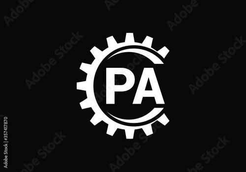Initial Monogram Letter P A Logo Design Vector Template. P A Letter Logo Design © BakiBullah