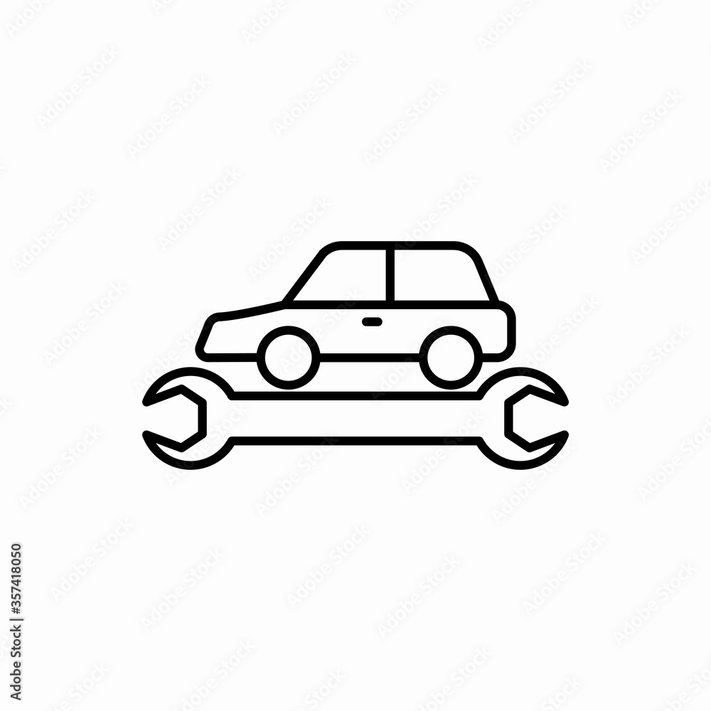 Fototapeta premium Outline car service icon.Car service vector illustration. Symbol for web and mobile