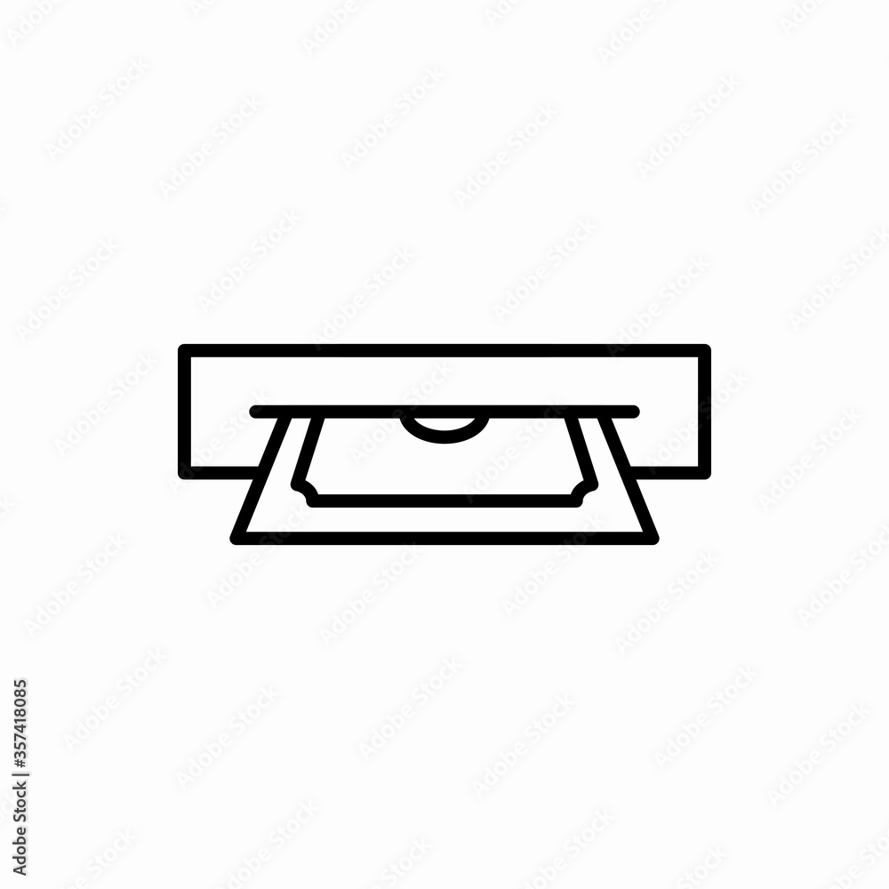 Outline card withdrawal icon.Card withdrawal vector illustration. Symbol for web and mobile