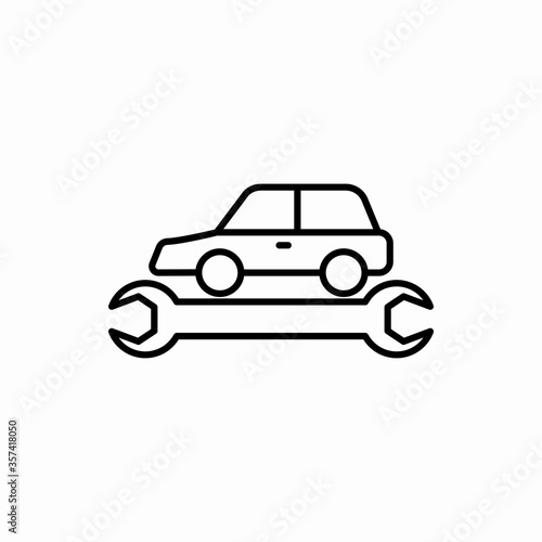 Outline car service icon.Car service vector illustration. Symbol for web and mobile