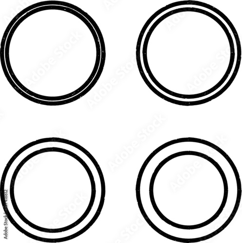 Grunge post Stamps Collection, Circles. Banners, Insignias , Logos, Icons, Labels and Badges Set . vector distress textures.blank shapes.