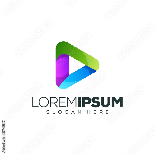 Free Download play logo design vector illustration - GFXLoad