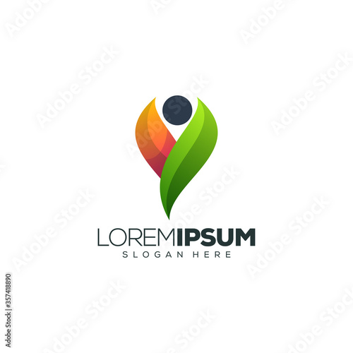 people logo design vector illustration