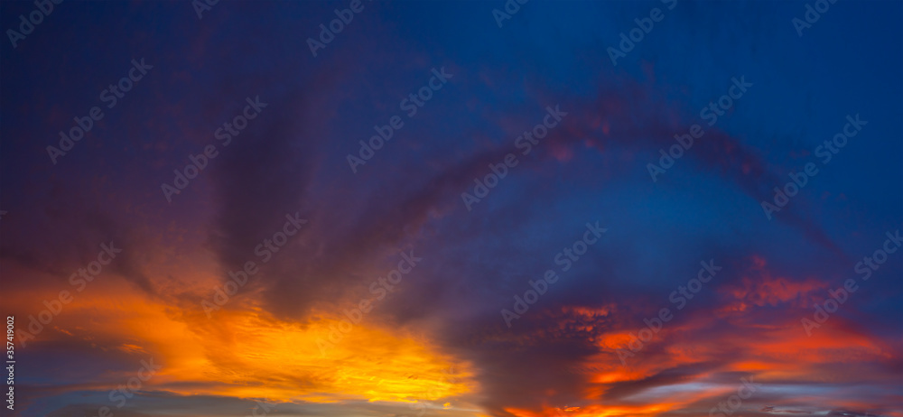 background panorama of twilight sky and cloud evening after sunset