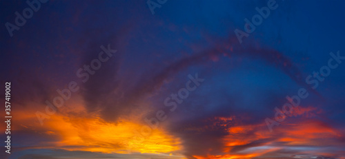 background panorama of twilight sky and cloud evening after sunset