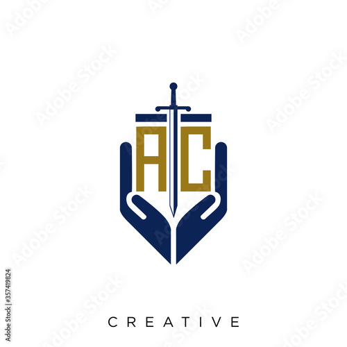 ac logo design vector icon