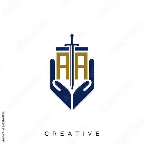 aa logo design vector