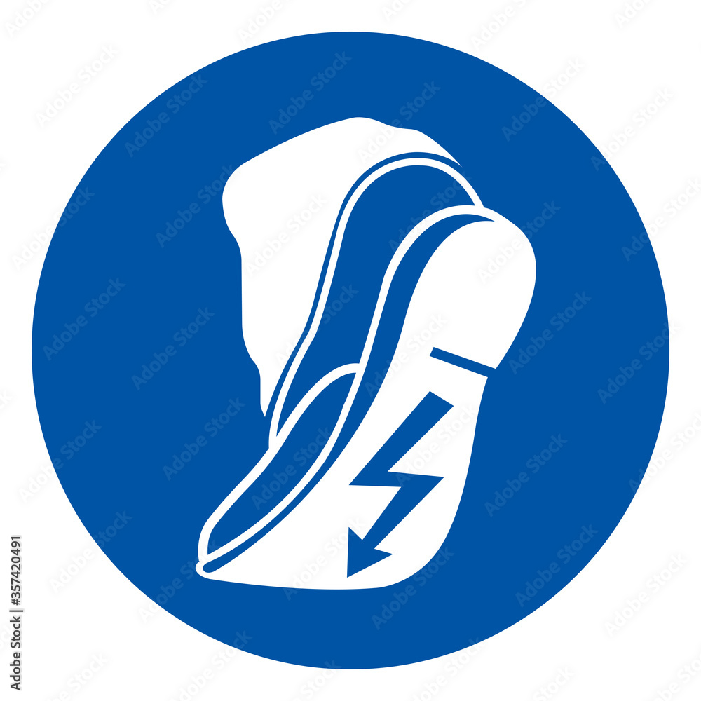Use Anti Static Footwear Symbol Sign ,Vector Illustration, Isolate On White Background Label. EPS10 Use Anti Static Footwear Symbol Sign ,Vector Illustration, Isolate On White Background Label. EPS10
