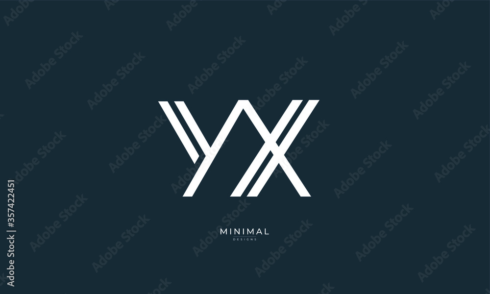 Alphabet letter icon logo YX Alphabet letter icon logo YX
