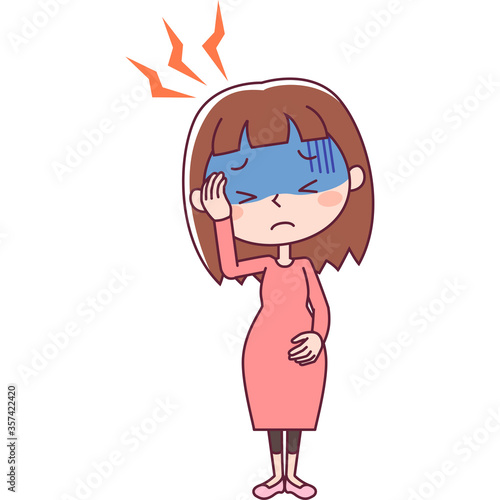 頭が痛い妊婦
